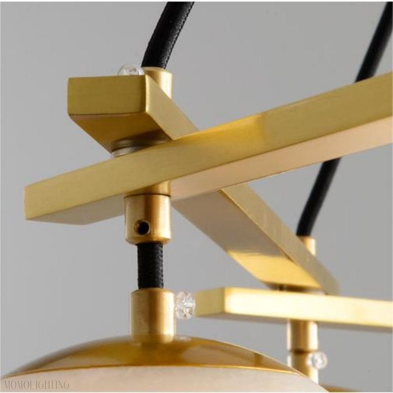 Alabaster Modern Round Ball Chandelier-Nobipets