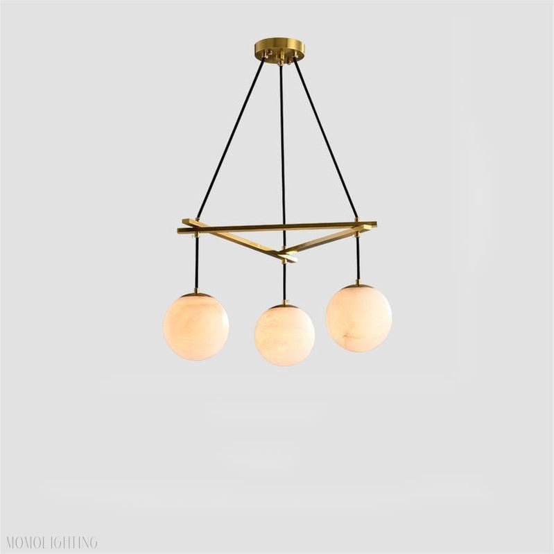 Alabaster Modern Round Ball Chandelier-Nobipets