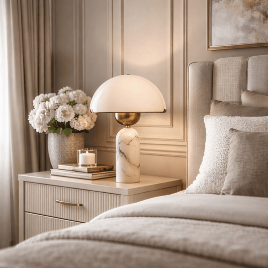 Alabaster Peono Table Lamp