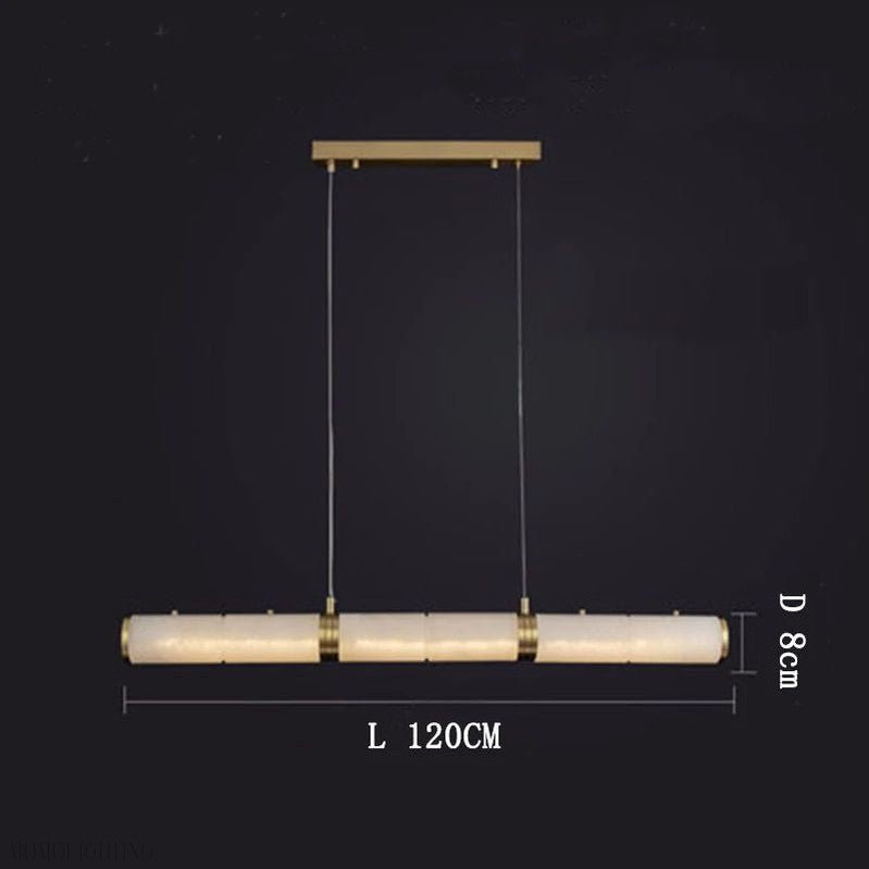 Alabaster Pillar Linear Chandelier-Nobipets
