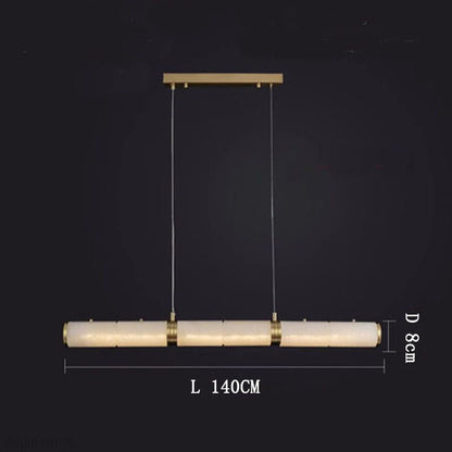 Alabaster Pillar Linear Chandelier-Nobipets