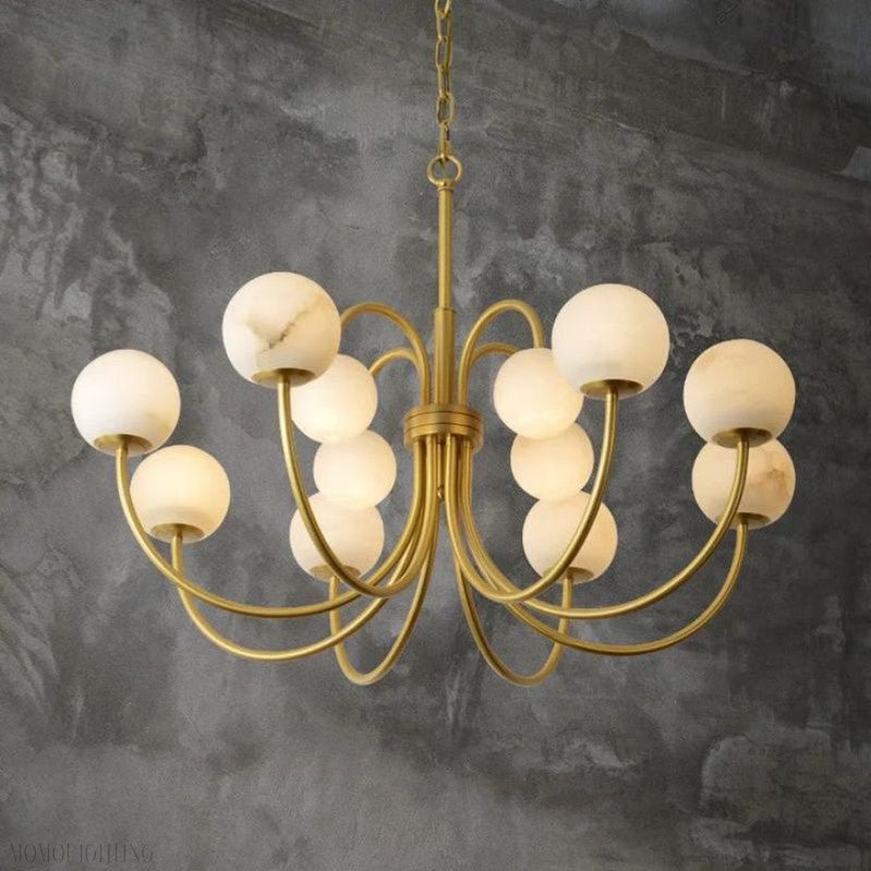 Alabaster Radial Chandelier-Nobipets
