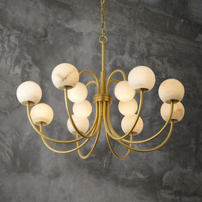 Alabaster Radial Chandelier-Nobipets