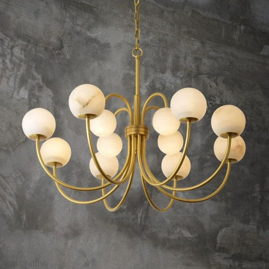 Alabaster Radial Chandelier-Nobipets