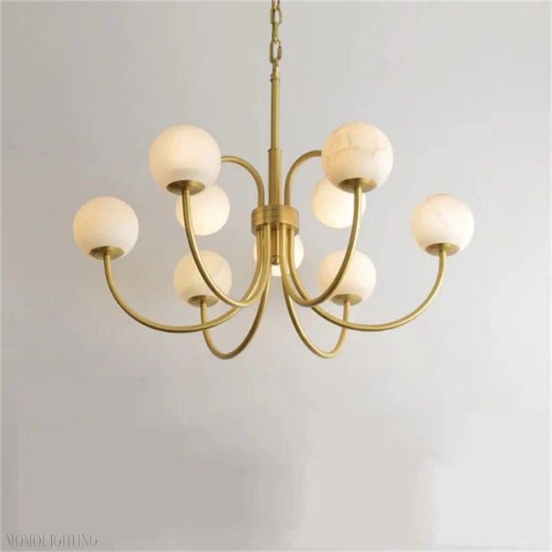 Alabaster Radial Chandelier-Nobipets
