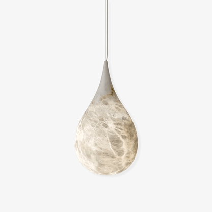 Alabaster Raindrop Pendant Lighting, Dining Table Pendant