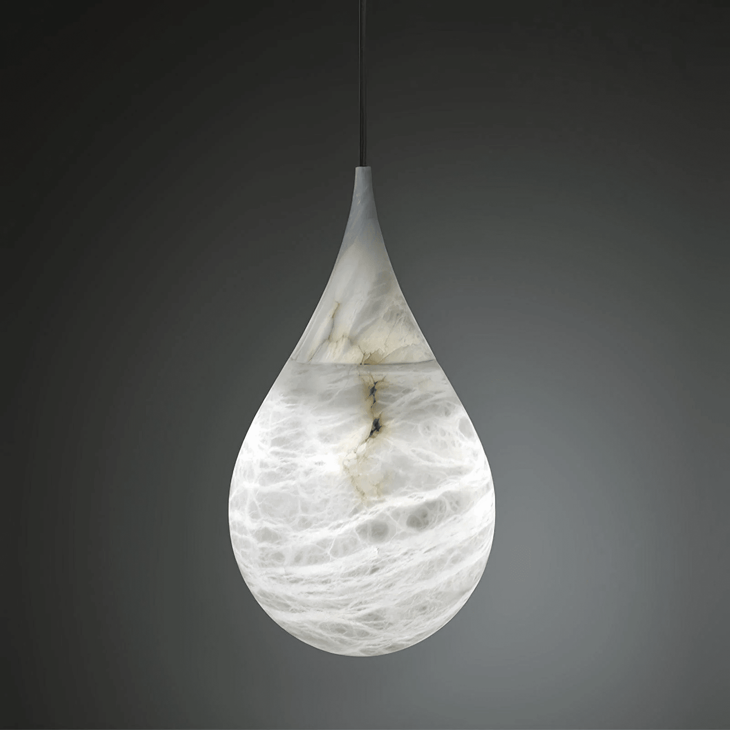 Alabaster Raindrop Pendant Lighting, Dining Table Pendant
