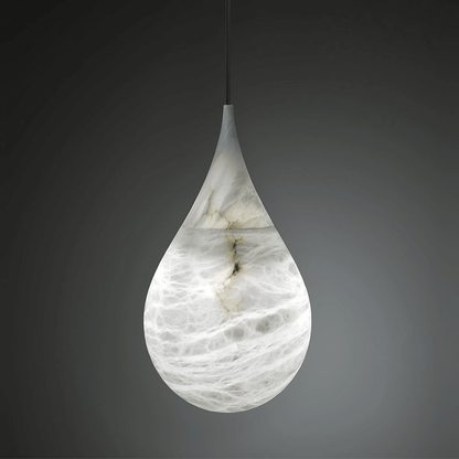 Alabaster Raindrop Pendant Lighting, Dining Table Pendant