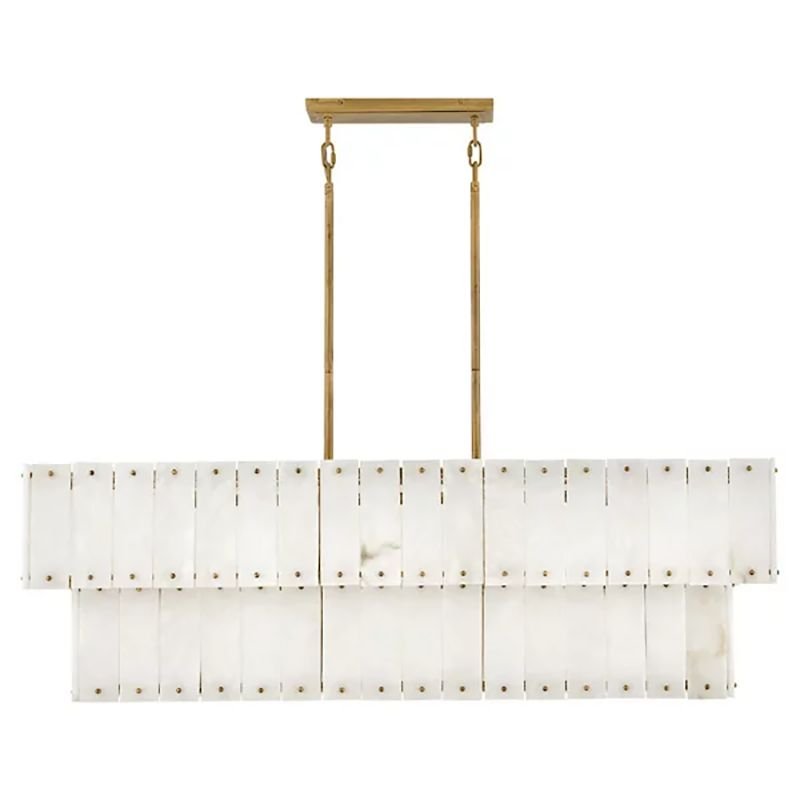 Alabaster Rancho 2-Tier Linear Chandelier-Nobipets
