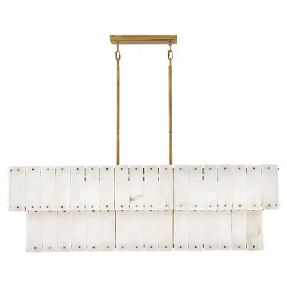Alabaster Rancho 2-Tier Linear Chandelier-Nobipets