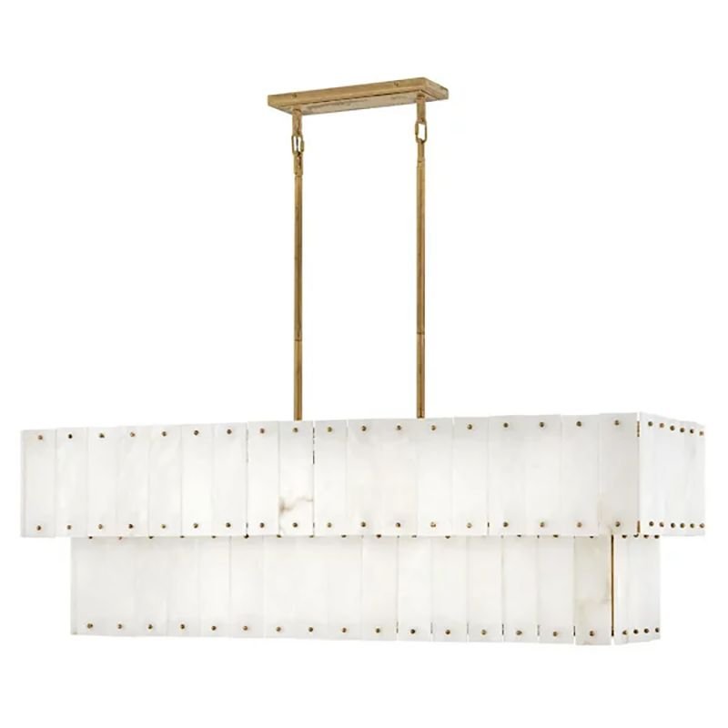 Alabaster Rancho 2-Tier Linear Chandelier-Nobipets