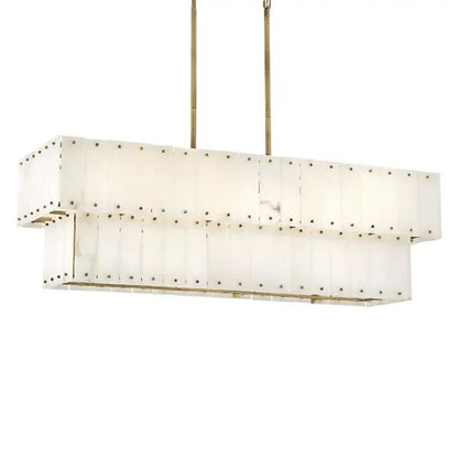 Alabaster Rancho 2-Tier Linear Chandelier-Nobipets