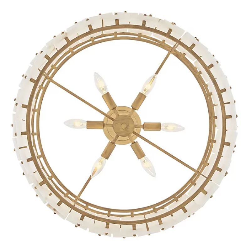 Alabaster Rancho 2-Tier Round Chandelier (Middle)-Nobipets