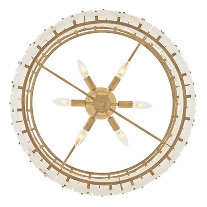 Alabaster Rancho 2-Tier Round Chandelier (Middle)-Nobipets