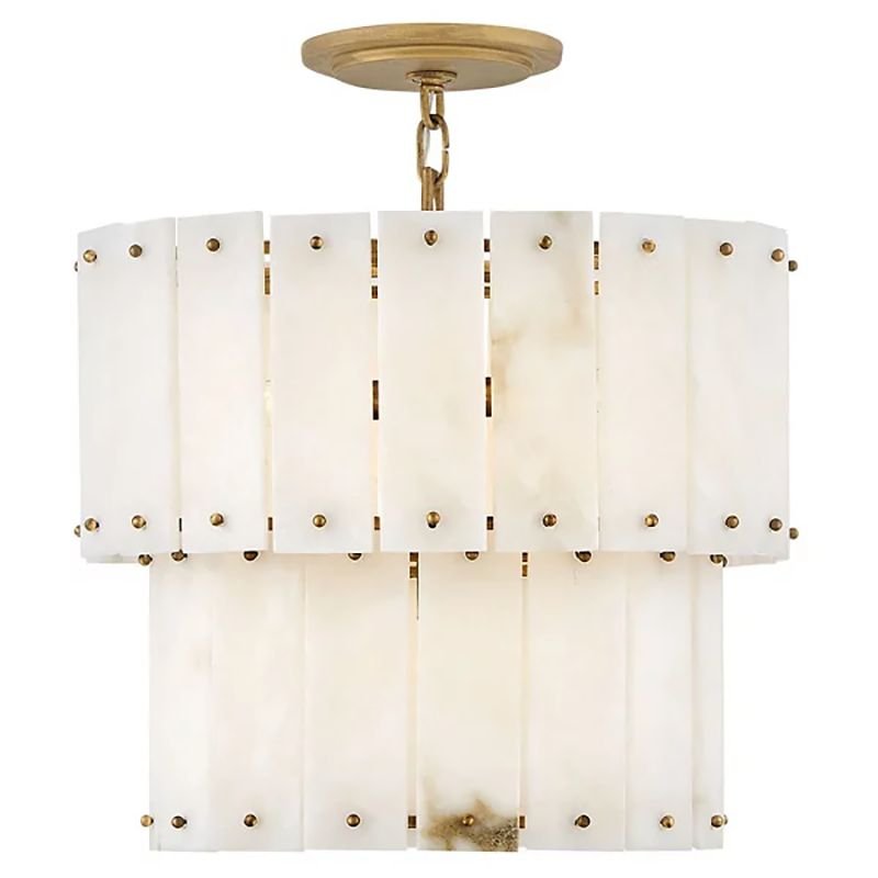 Alabaster Rancho 2-Tier Round Chandelier (Middle)-Nobipets