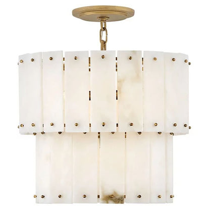 Alabaster Rancho 2-Tier Round Chandelier (Middle)-Nobipets
