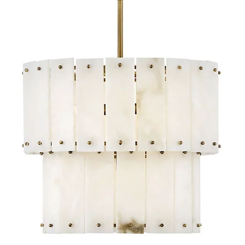 Alabaster Rancho 2-Tier Round Chandelier (Middle)-Nobipets