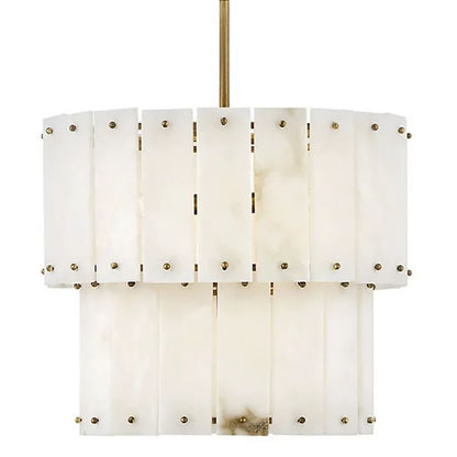 Alabaster Rancho 2-Tier Round Chandelier (Middle)-Nobipets