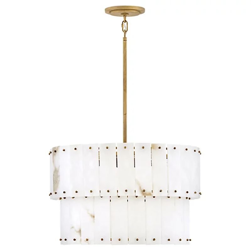 Alabaster Rancho 2-Tier Round Chandelier (Middle)-Nobipets