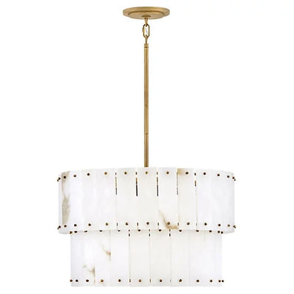 Alabaster Rancho 2-Tier Round Chandelier (Middle)-Nobipets