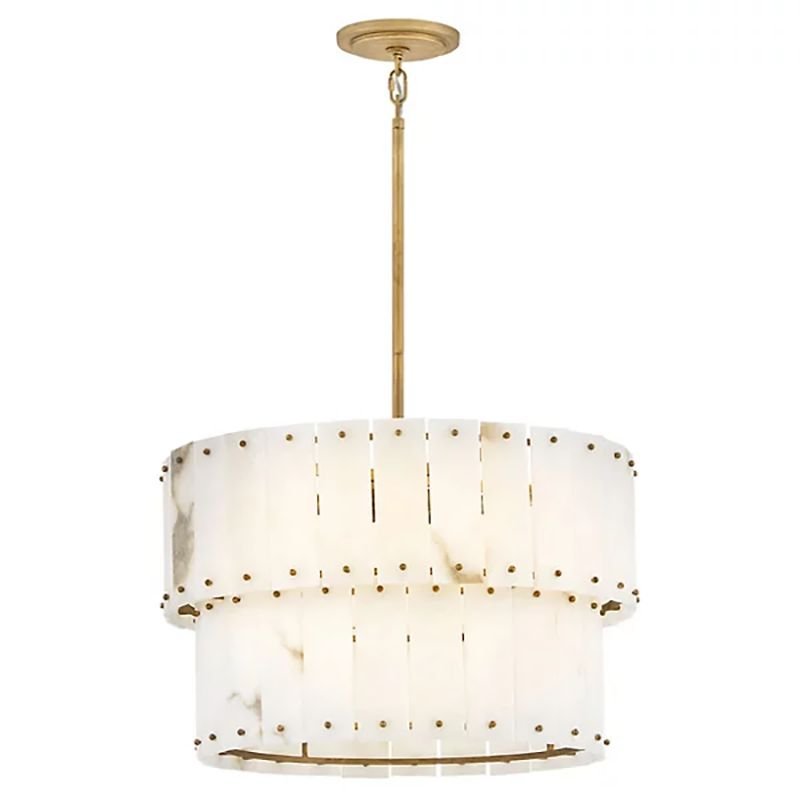 Alabaster Rancho 2-Tier Round Chandelier (Middle)-Nobipets