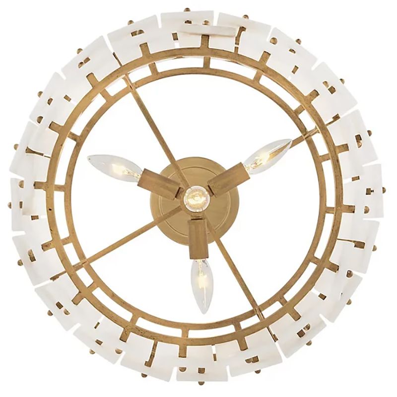Alabaster Rancho 2-Tier Round Chandelier (Small)-Nobipets