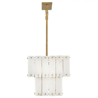 Alabaster Rancho 2-Tier Round Chandelier (Small)-Nobipets
