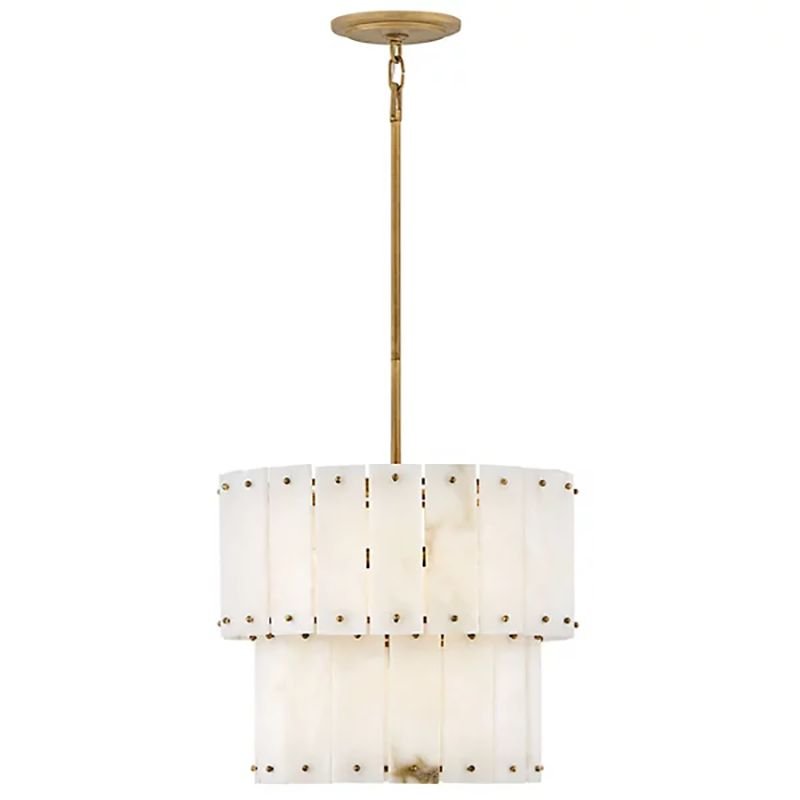 Alabaster Rancho 2-Tier Round Chandelier (Small)-Nobipets