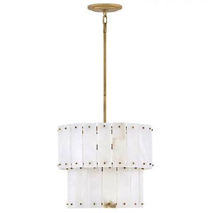 Alabaster Rancho 2-Tier Round Chandelier (Small)-Nobipets