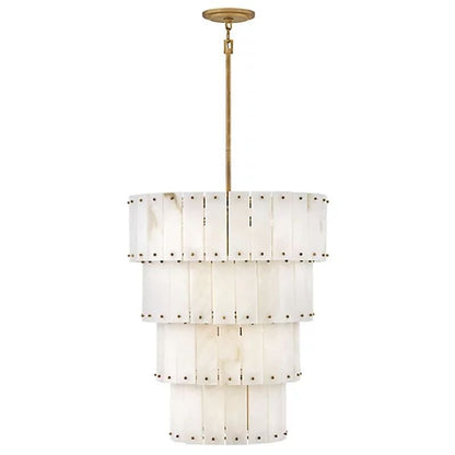 Alabaster Rancho 4-Tier Round Chandelier-Nobipets