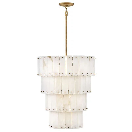 Alabaster Rancho 4-Tier Round Chandelier-Nobipets
