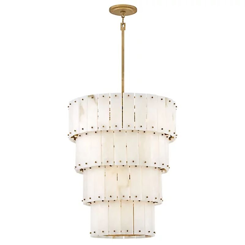 Alabaster Rancho 4-Tier Round Chandelier-Nobipets
