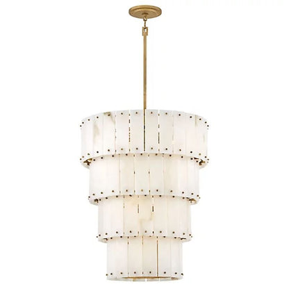 Alabaster Rancho 4-Tier Round Chandelier-Nobipets