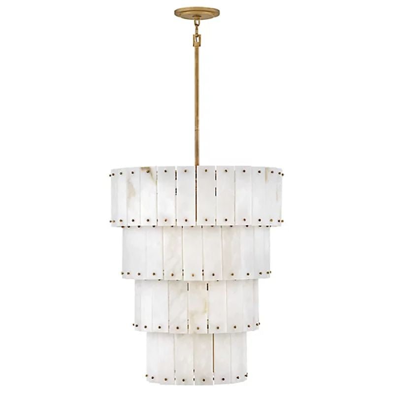 Alabaster Rancho 4-Tier Round Chandelier-Nobipets