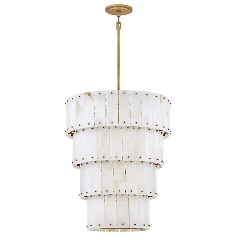 Alabaster Rancho 4-Tier Round Chandelier-Nobipets