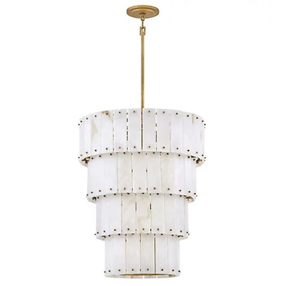 Alabaster Rancho 4-Tier Round Chandelier-Nobipets
