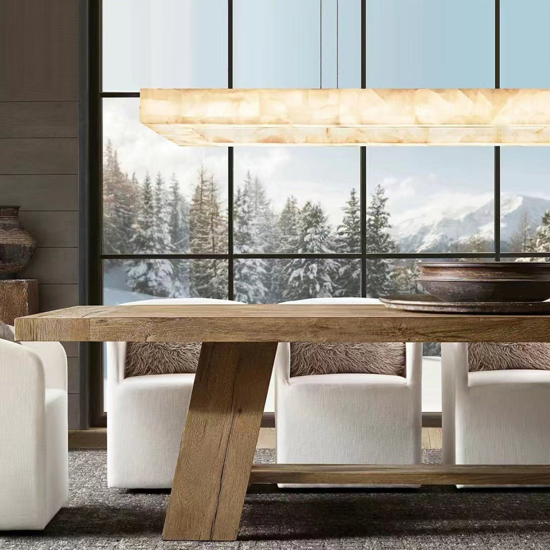Alabaster Rivage Rectangle Chandelier 54"-Nobipets