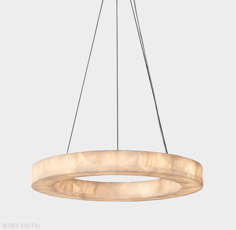 Alabaster Rivage Round Chandelier 31"-Nobipets