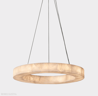 Alabaster Rivage Round Chandelier 31"-Nobipets