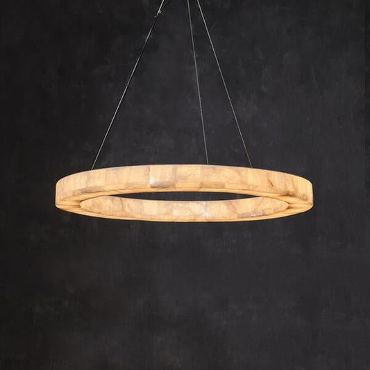 Alabaster Rivage Round Chandelier 31"-Nobipets
