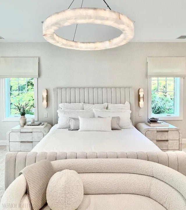 Alabaster Rivage Round Chandelier 40"-Nobipets