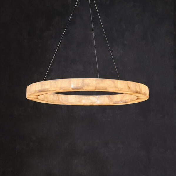 Alabaster Rivage Round Chandelier 40"-Nobipets