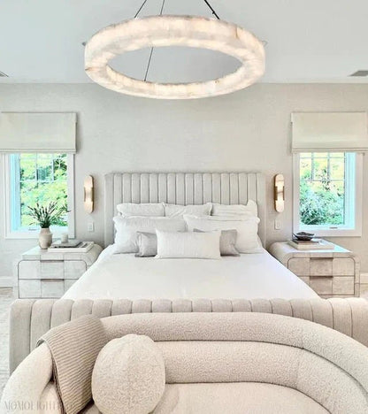 Alabaster Rivage Round Chandelier 60"-Nobipets
