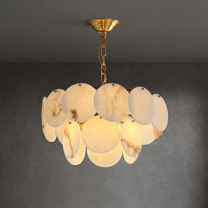 Alabaster Shell Brass Chandelier with 2/3/4/5/6 layer-Nobipets