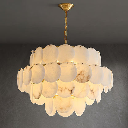 Alabaster Shell Brass Chandelier with 2/3/4/5/6 layer-Nobipets
