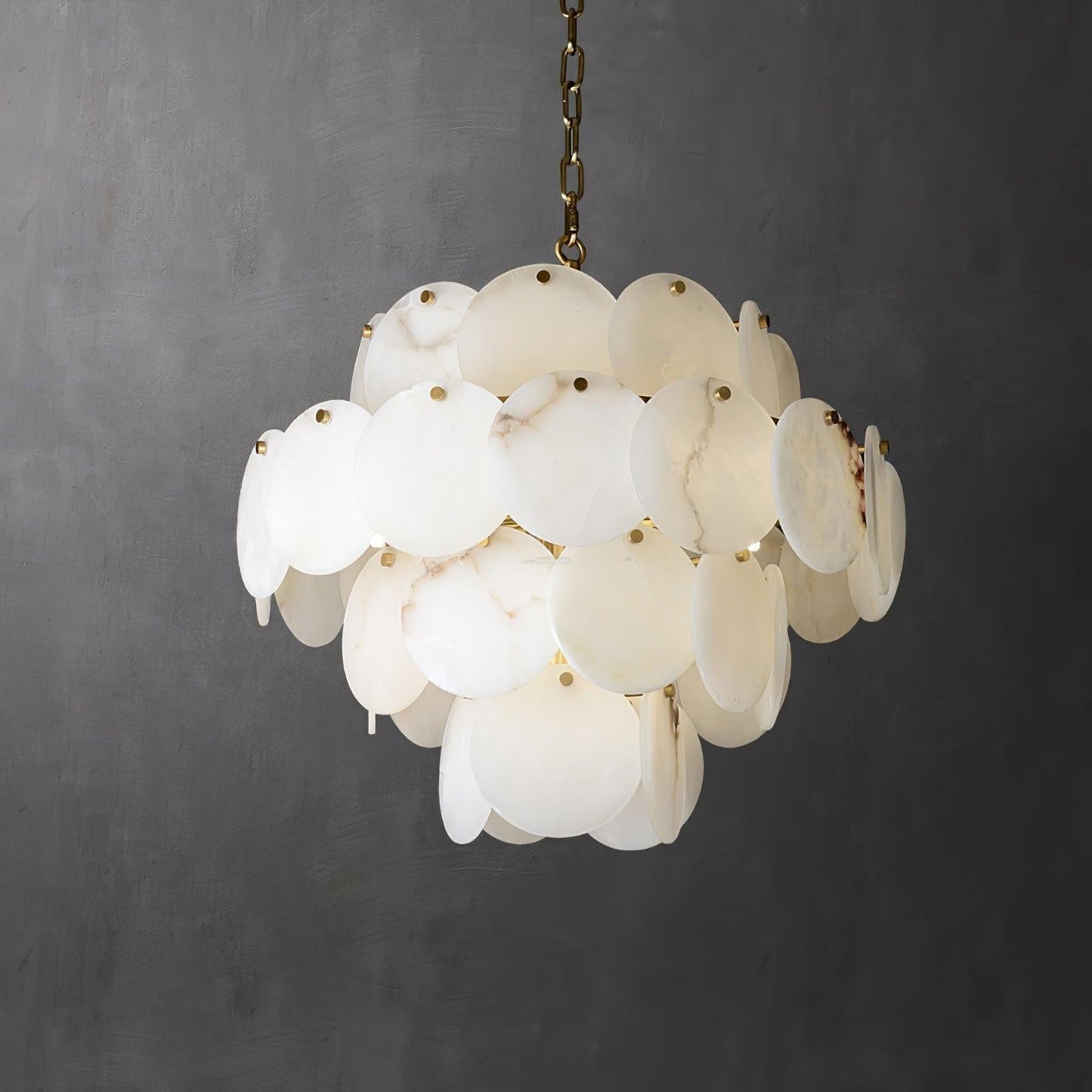 Alabaster Shell Brass Chandelier with 2/3/4/5/6 layer-Nobipets