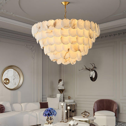 Alabaster Shell Brass Chandelier with 2/3/4/5/6 layer-Nobipets