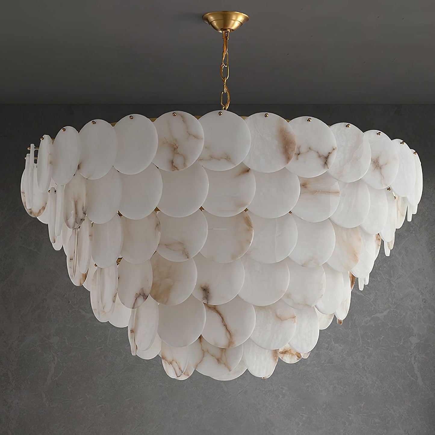 Alabaster Shell Brass Chandelier with 2/3/4/5/6 layer-Nobipets