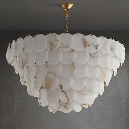 Alabaster Shell Brass Chandelier with 2/3/4/5/6 layer-Nobipets