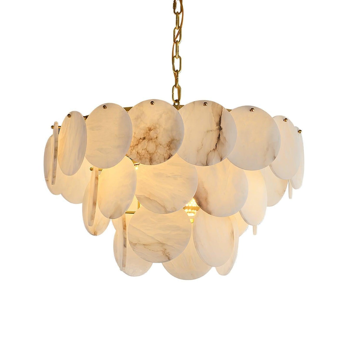 Alabaster Shell Brass Chandelier with 2/3/4/5/6 layer-Nobipets